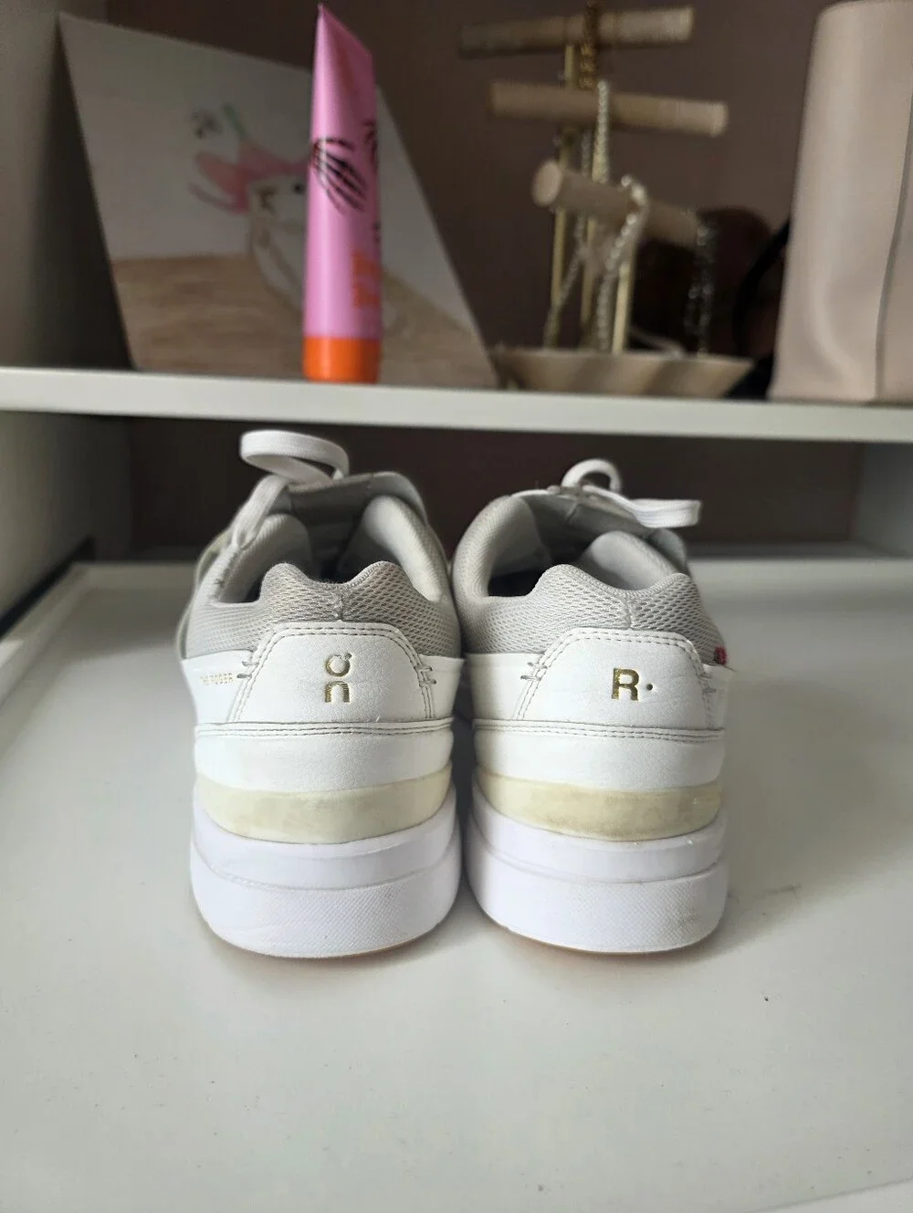 On Running White Men's Leather Sneakers - Clean Low-Top Design